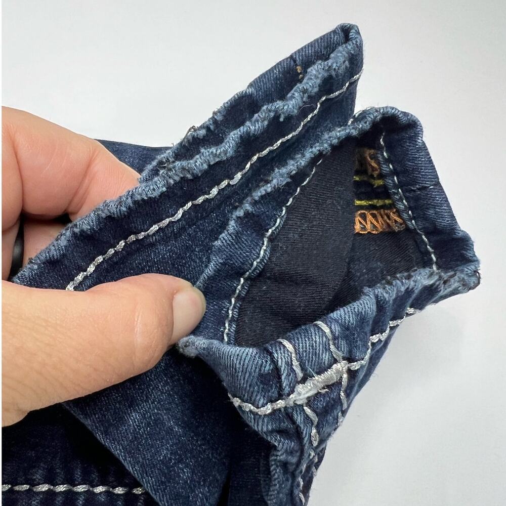 Y2K Rock Revival Haile Mid Rise Skinny Bling Blue Jeans Women's Size 24X30 - Picture 10 of 13